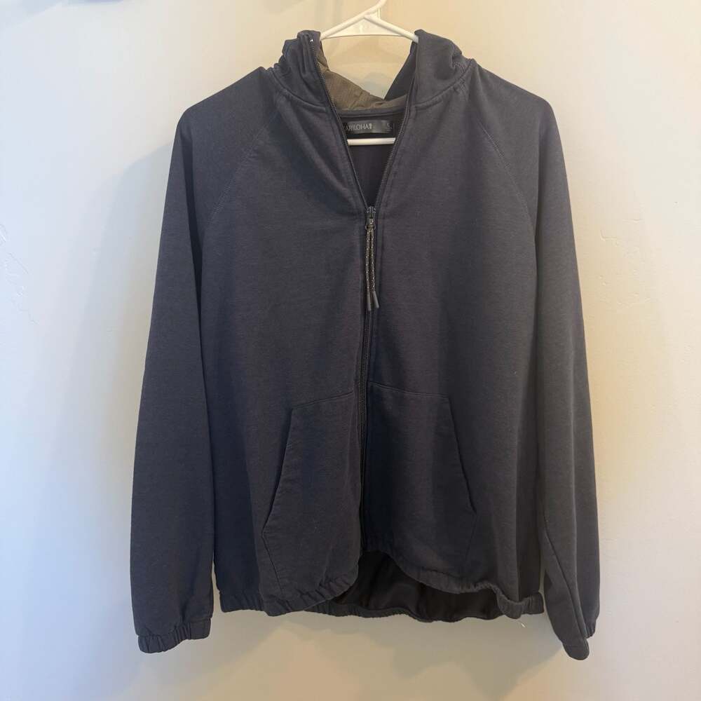 Cariloha Bamboo Zip-Up Hoodie Navy Blue Size L